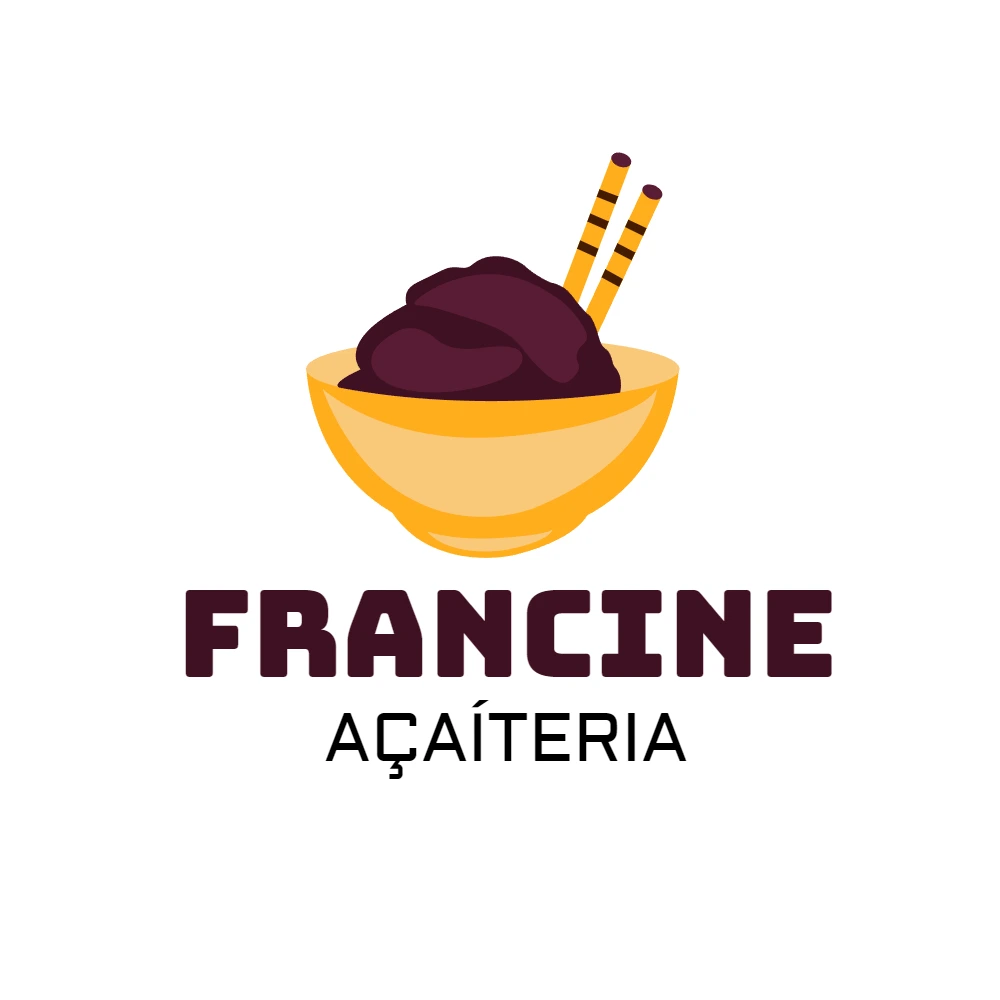 Logo Açaíteria com Tigela de Açaí para Editar Online