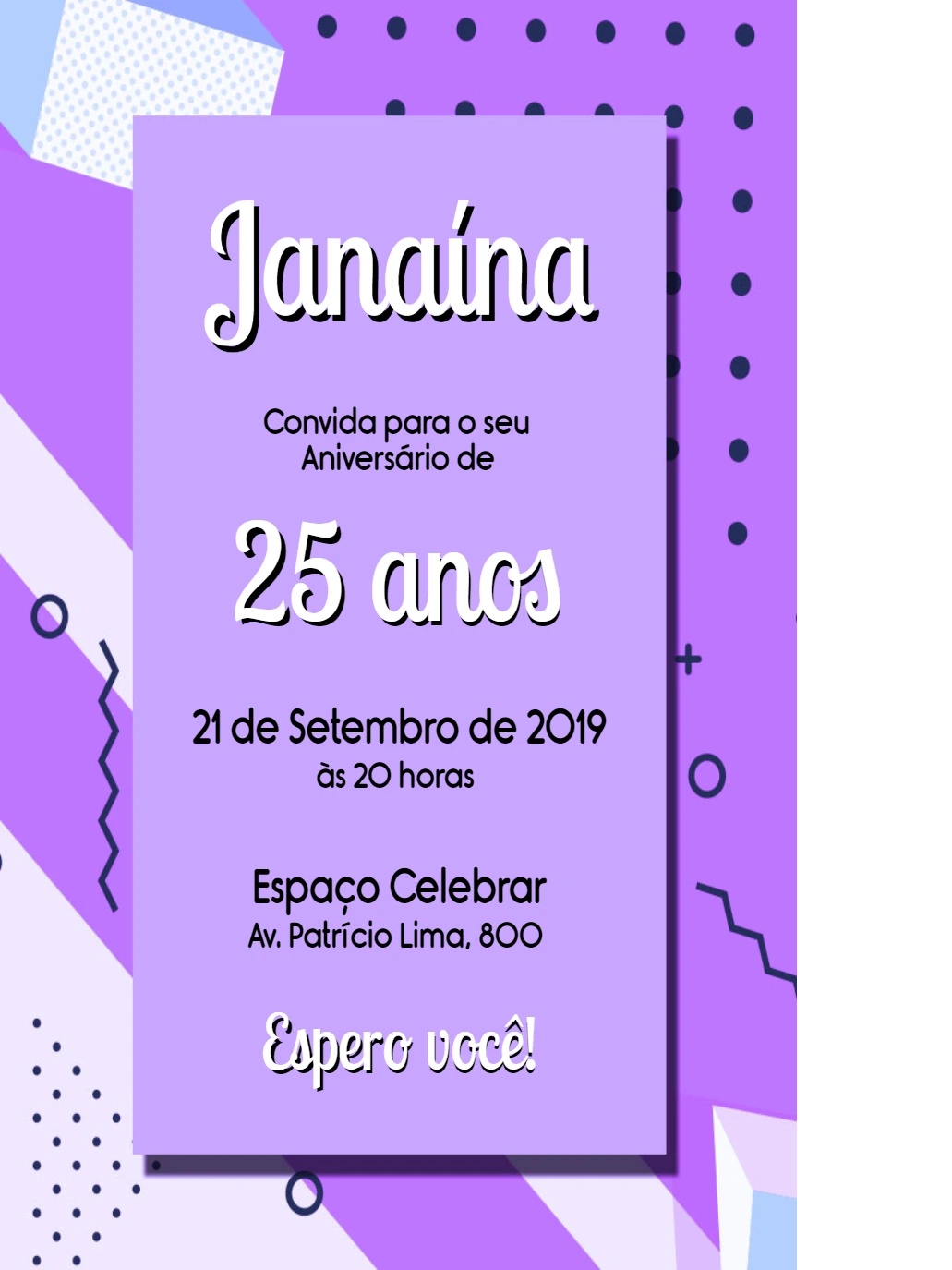 Convite de Aniversário Moderno Pop Art para Editar Online