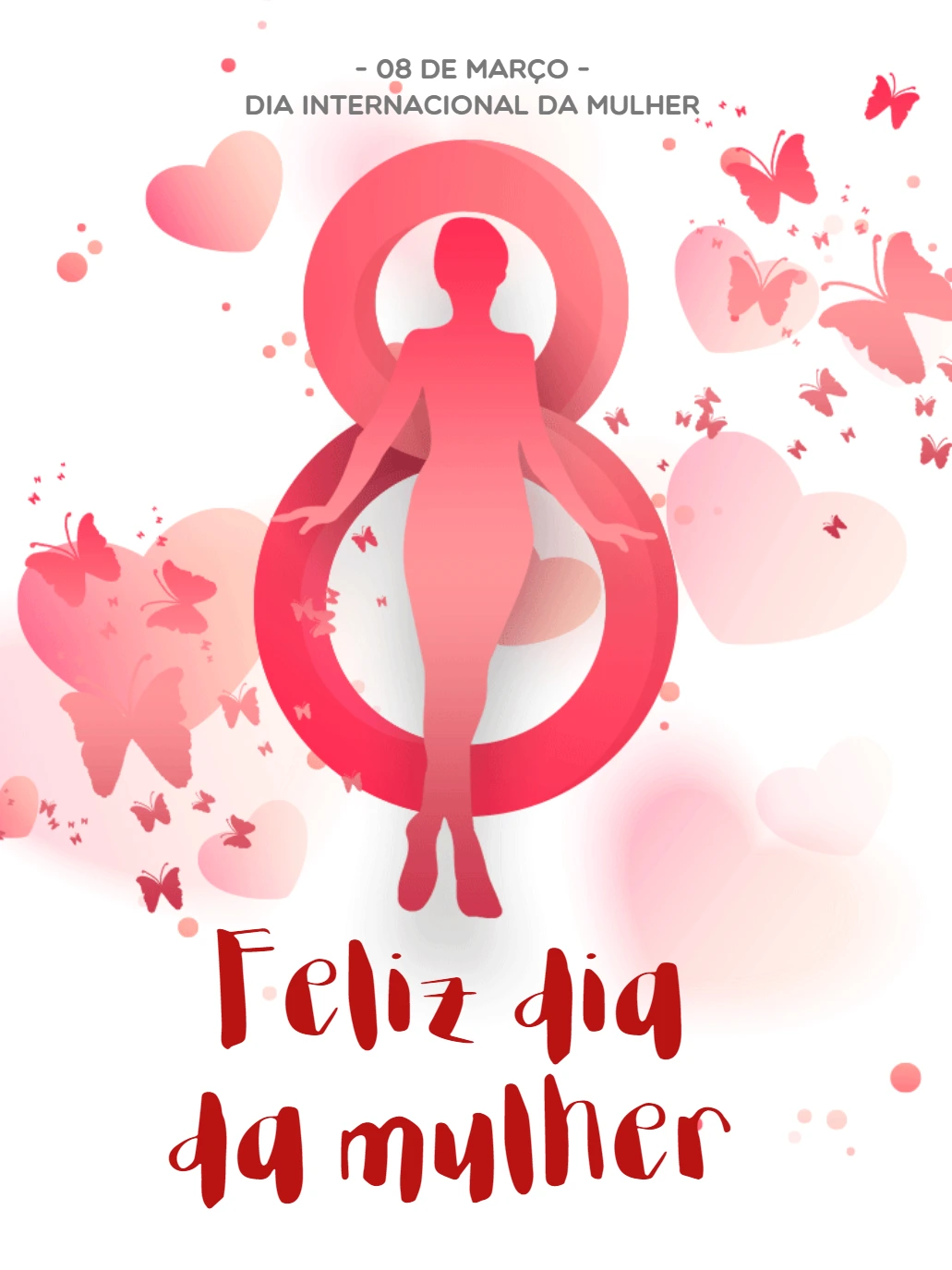 Cartão Dia da Mulher Delicado para Editar Online e Enviar