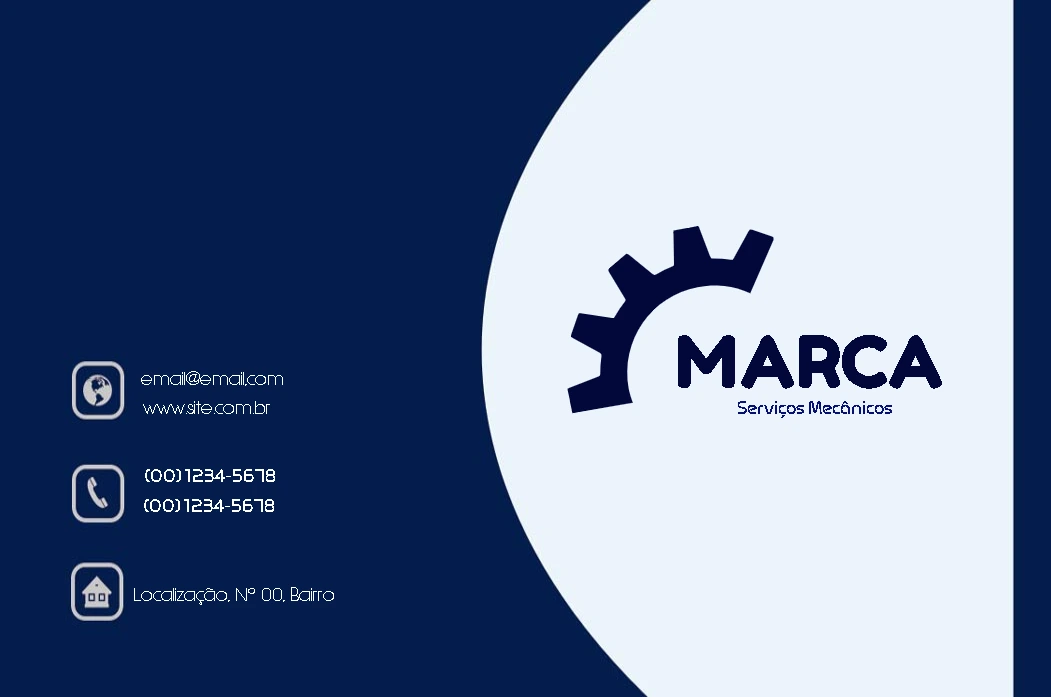 Cartão de Visita Oficina Mecânica Profissional para Editar