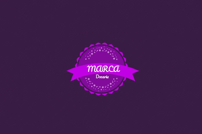 Selo Logotipo Roxo para Doceria para Editar Online