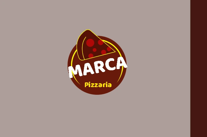 Cartão de Visita para Pizzaria com Logo para Editar Online