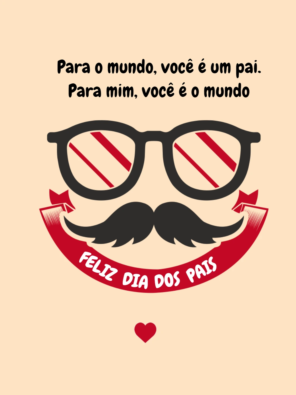 Cartão Dia dos Pais com Frase Emocionante para Editar Online