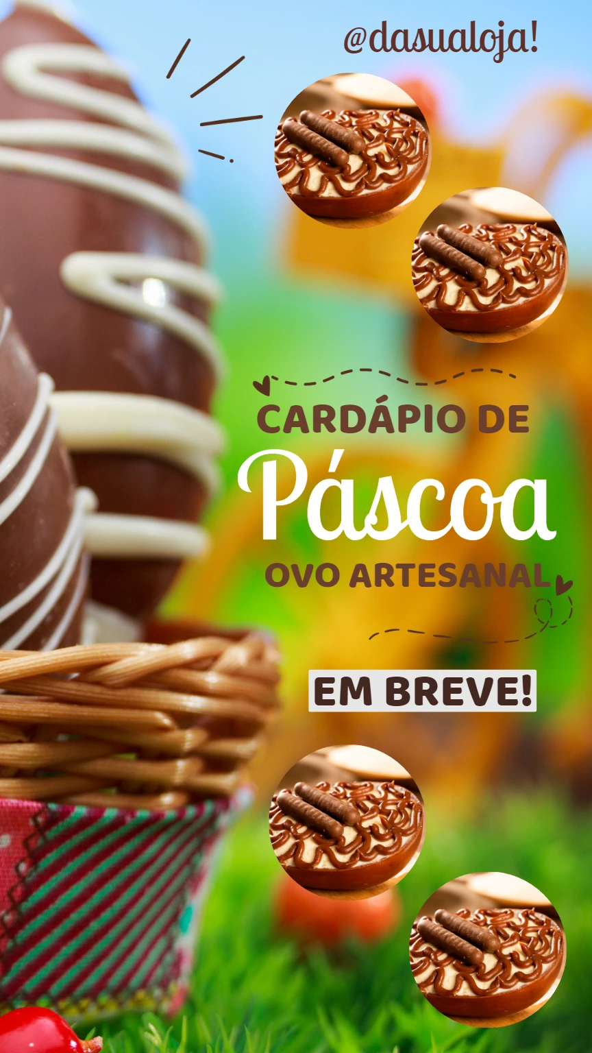 Cardápio de Páscoa com Fotos para Editar Online