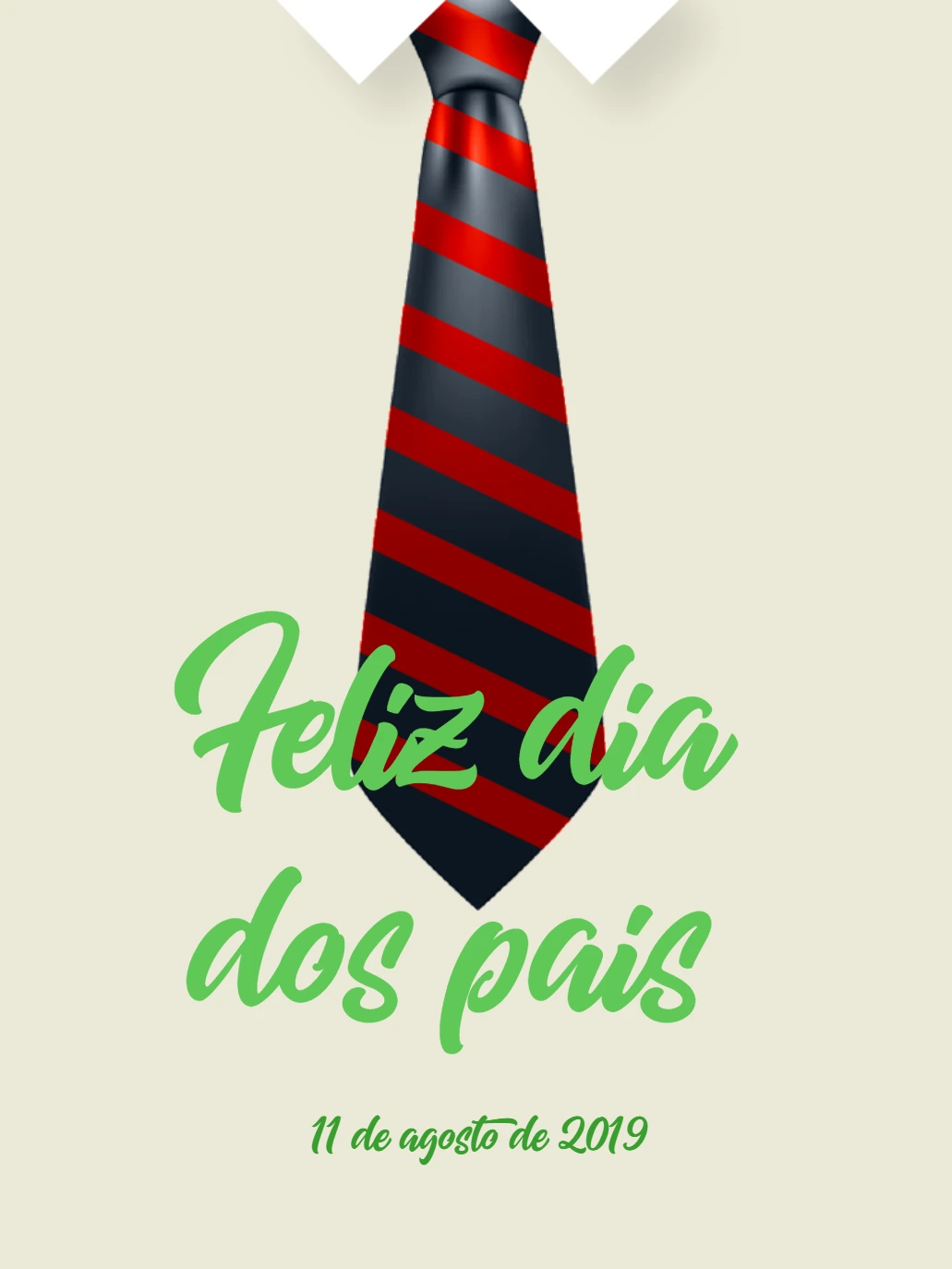 Cartão Dia dos Pais com Gravata Elegante para Editar Online