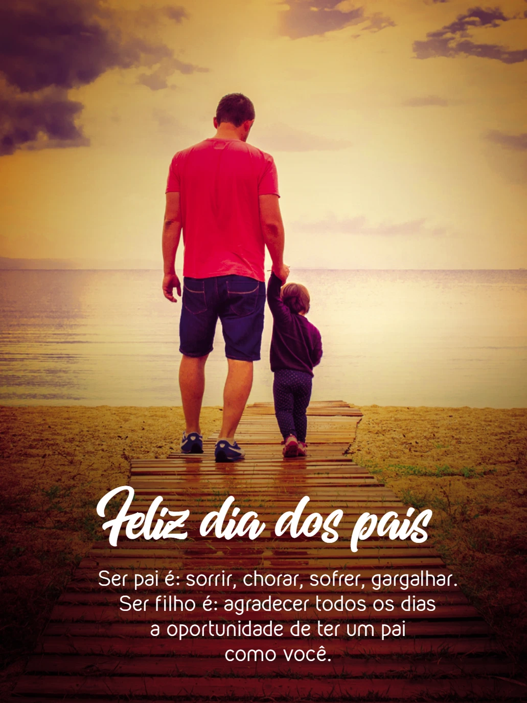 Post Dia dos Pais com Foto para Editar e Enviar Online