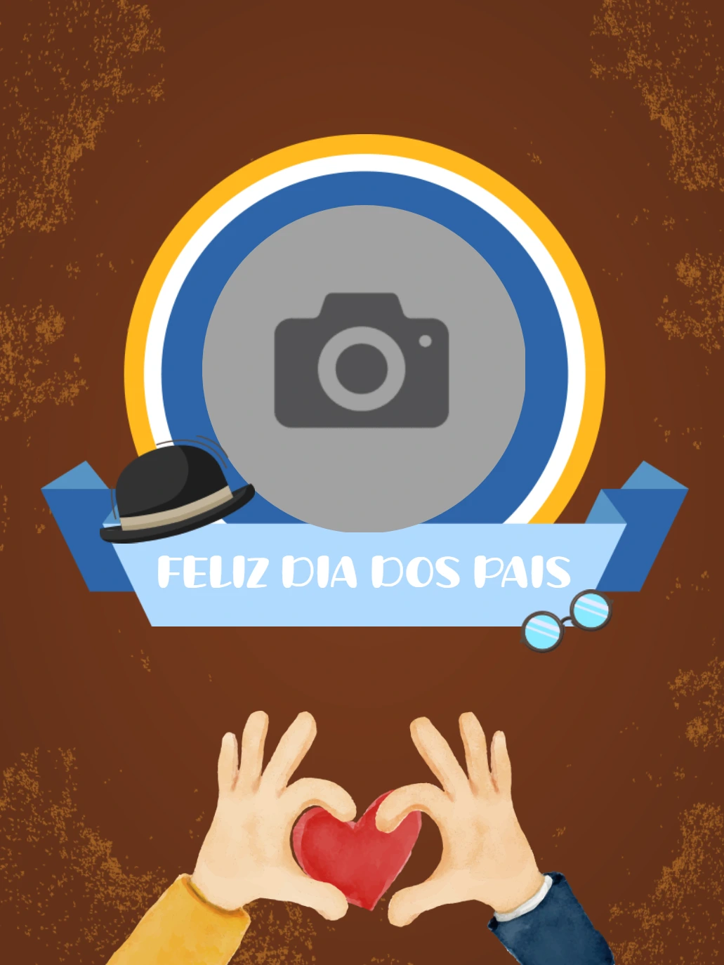 Modelo de Dia dos Pais com Foto para Editar e Enviar