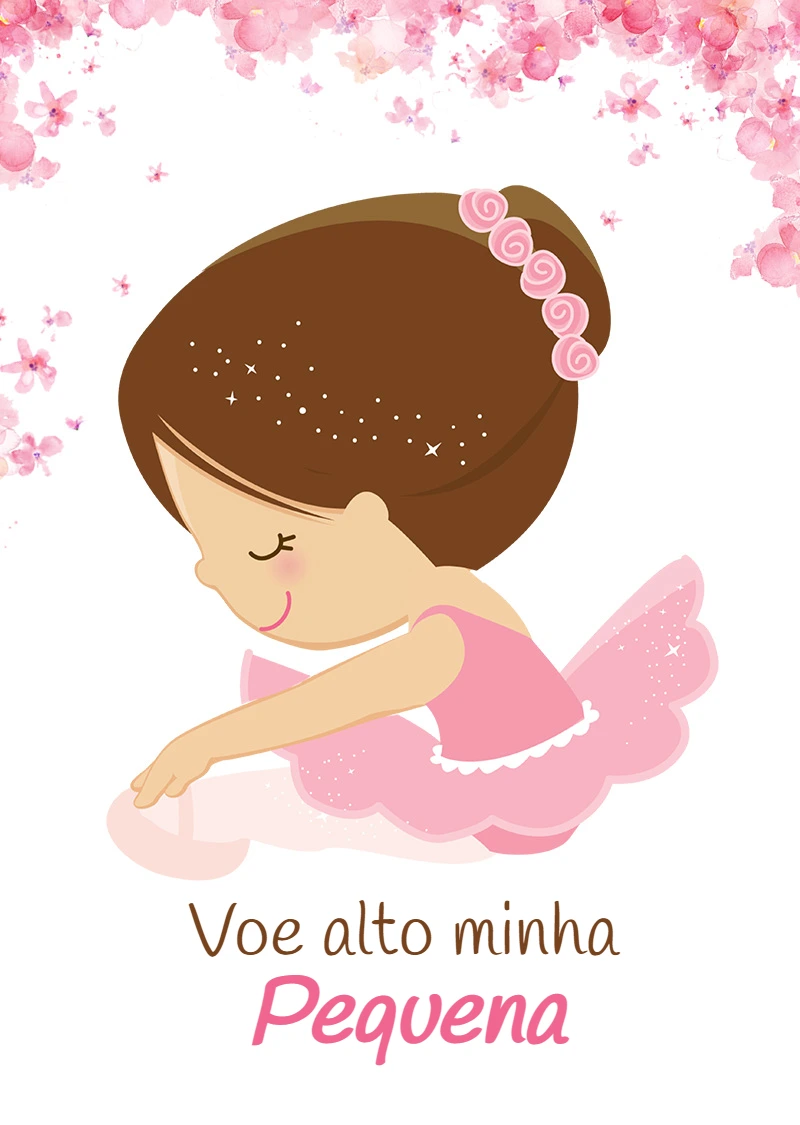 Quadro Bailarina Personalizável para Editar e Imprimir