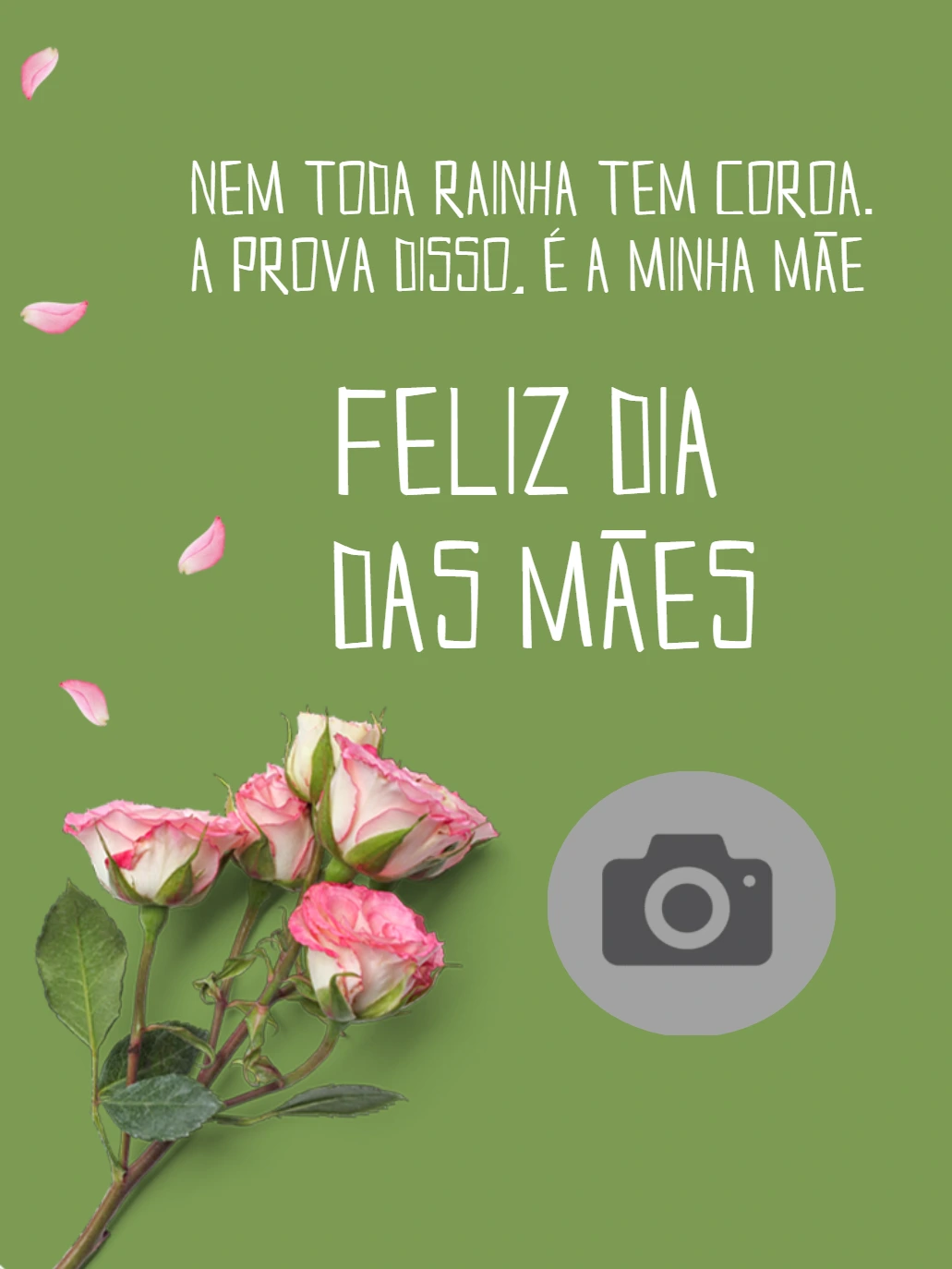 Cartão de Dia das Mães com Foto para Editar Online