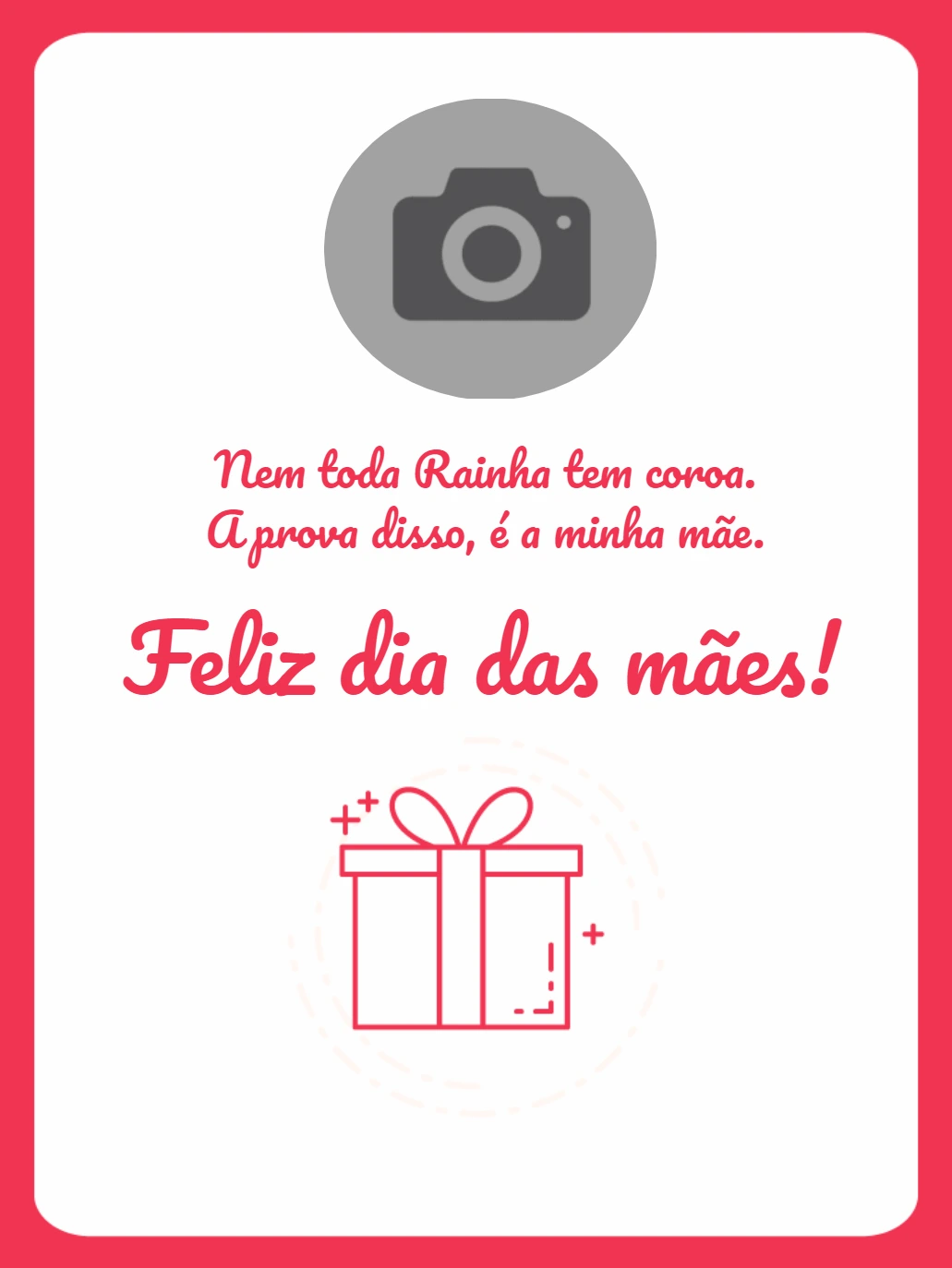 Cartão de Dia das Mães com Foto para Editar Online