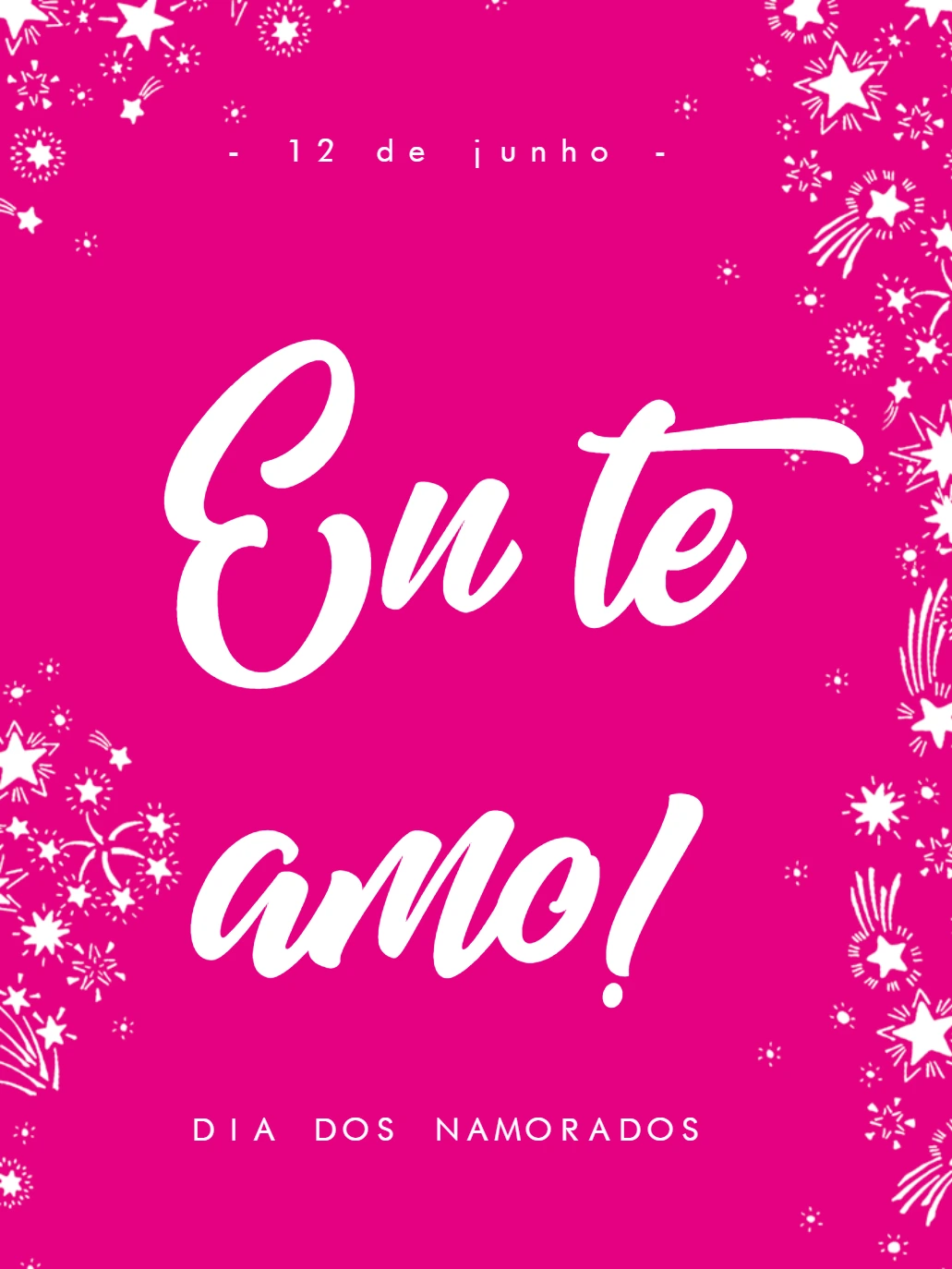 Post Dia dos Namorados Romântico para Editar Online