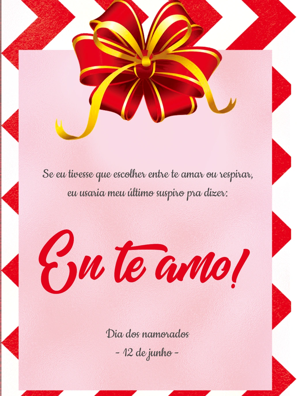 Cartão Dia dos Namorados Romântico para Editar Online