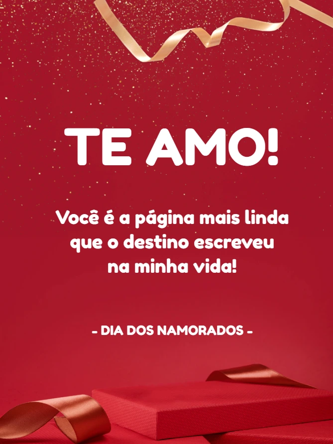Post Dia dos Namorados com Frase de Amor para Editar Online
