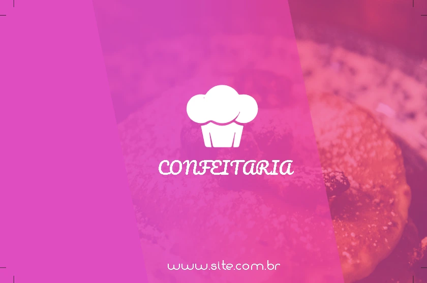 Cartão de Visita Confeitaria Profissional para Editar Online