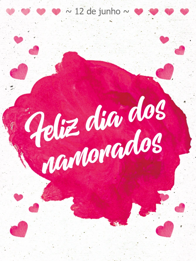 Arte Dia dos Namorados Romântica para Editar Online