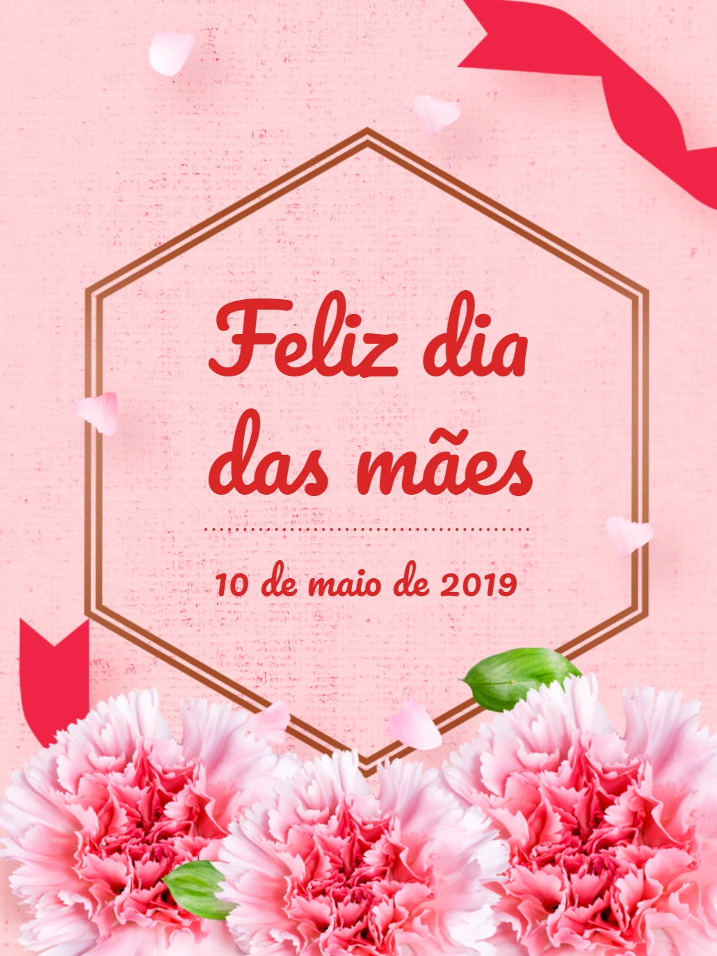 Cartão de Dia das Mães com Flores Delicadas para Editar Online