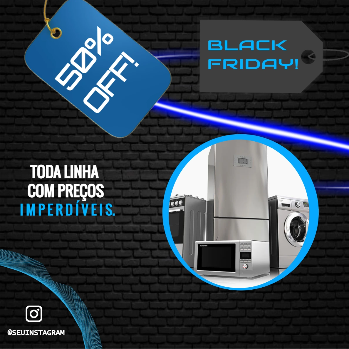 Post Black Friday de Eletrodomésticos com Foto para Editar