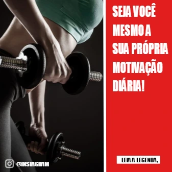 Post para Academia com Frase Motivacional para Editar Online