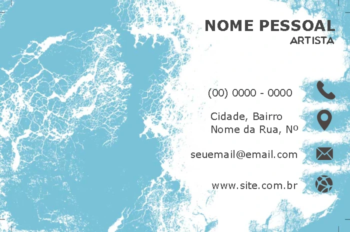 Cartão de Visita Criativo com Fundo Abstrato para Editar