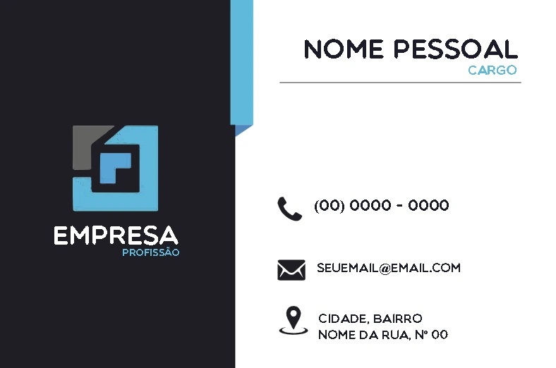 Cartão de Visita Profissional para Empresas para Editar Online