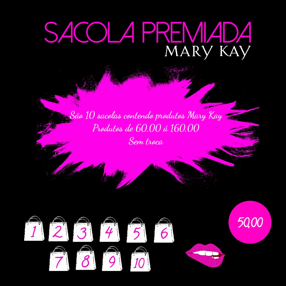 Arte Editável Sacola Premiada para Divulgar seu Sorteio