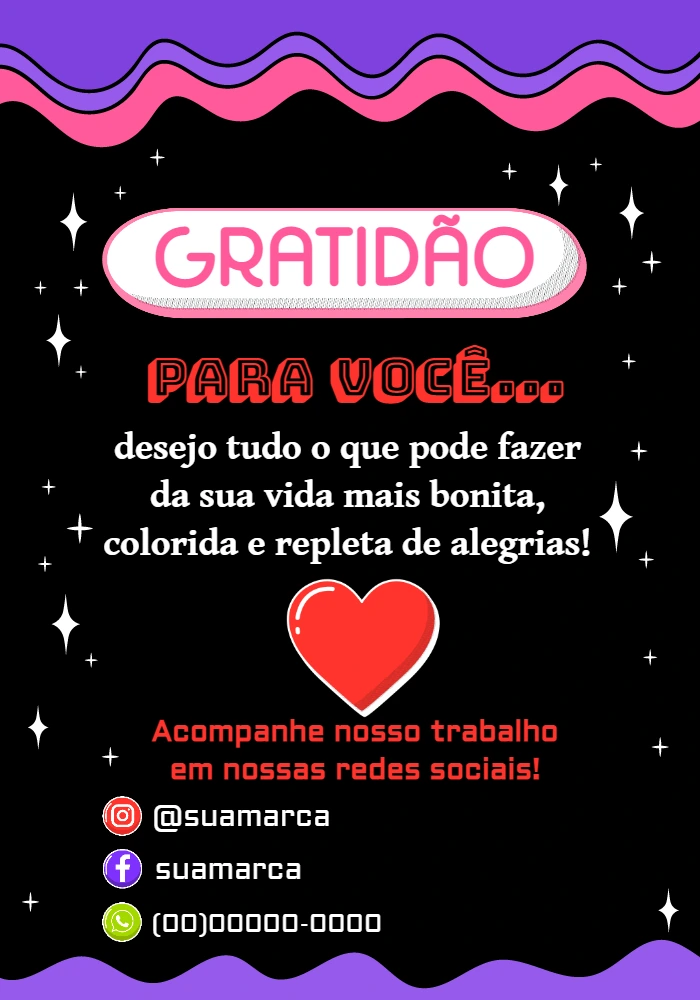Cartão de Agradecimento pela Compra Moderno para Editar Online