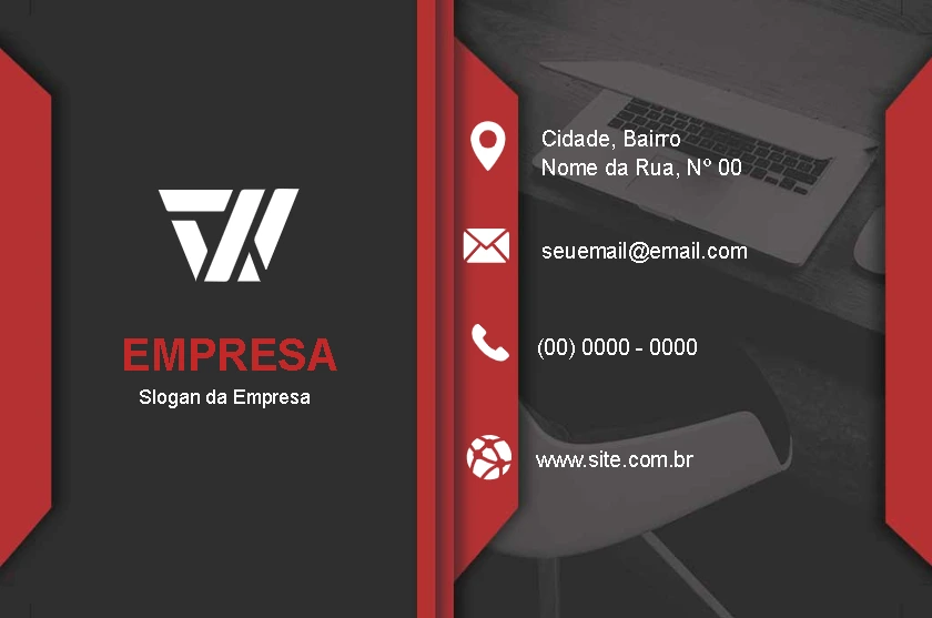 Cartão de Visita Abstrato e Moderno para Editar Online