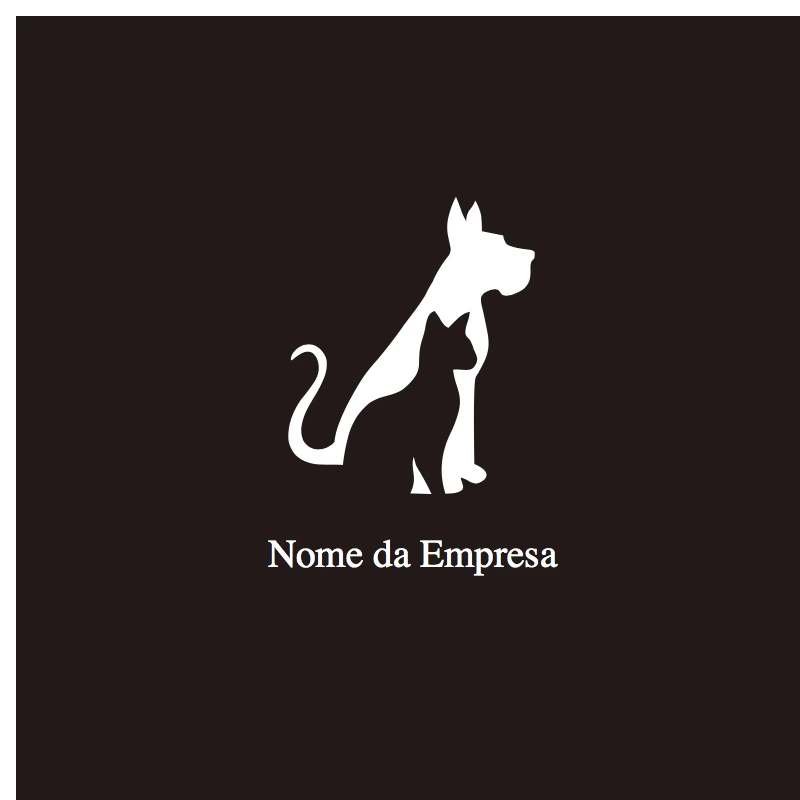 Logo Pet Shop com Cão e Gato para Editar e Baixar