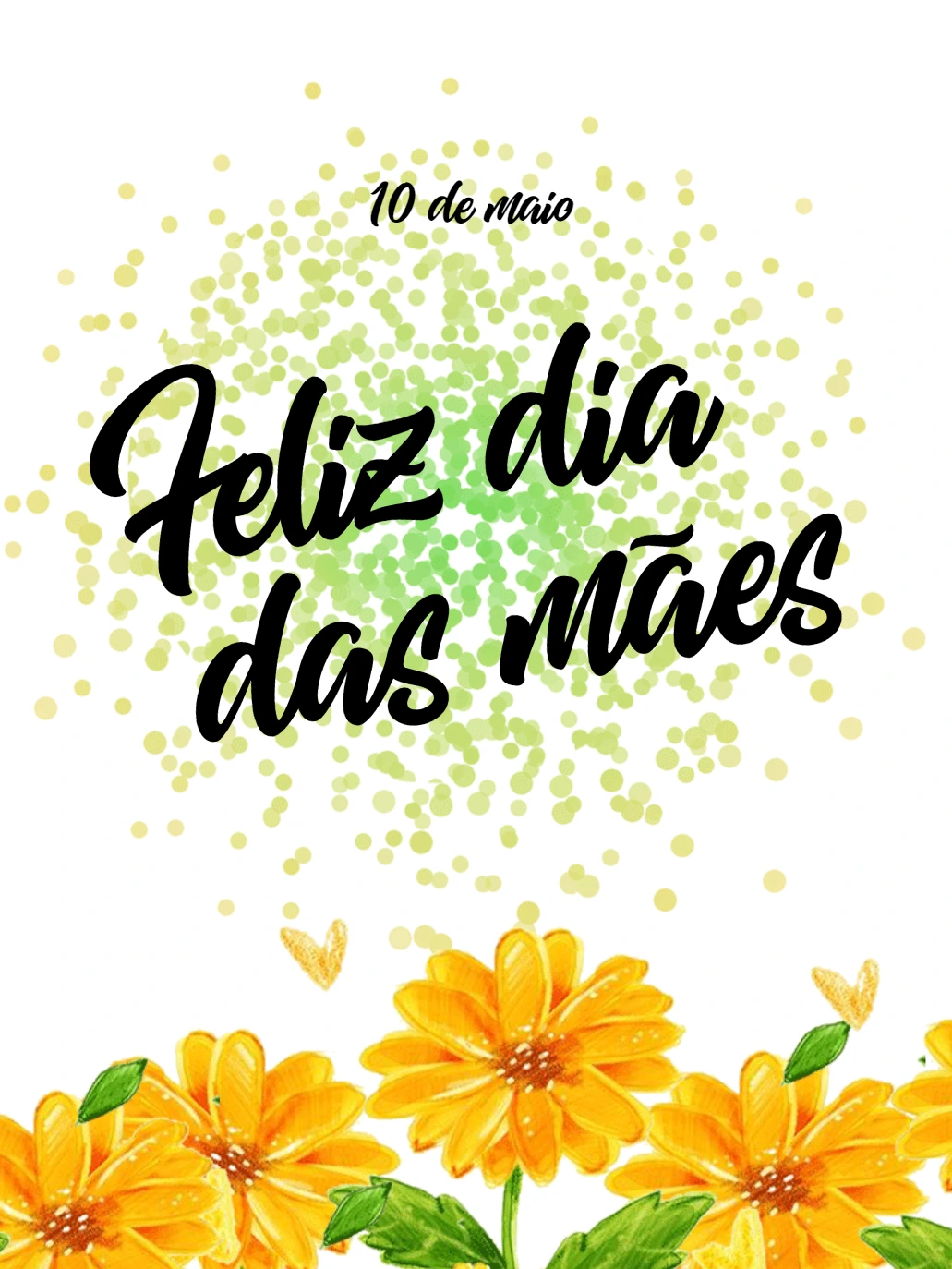 Post Dia das Mães com Flores Aquarela para Editar Online