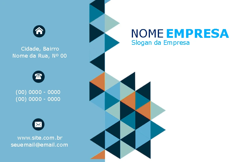 Cartão de Visitas Abstrato Geométrico para Editar Online