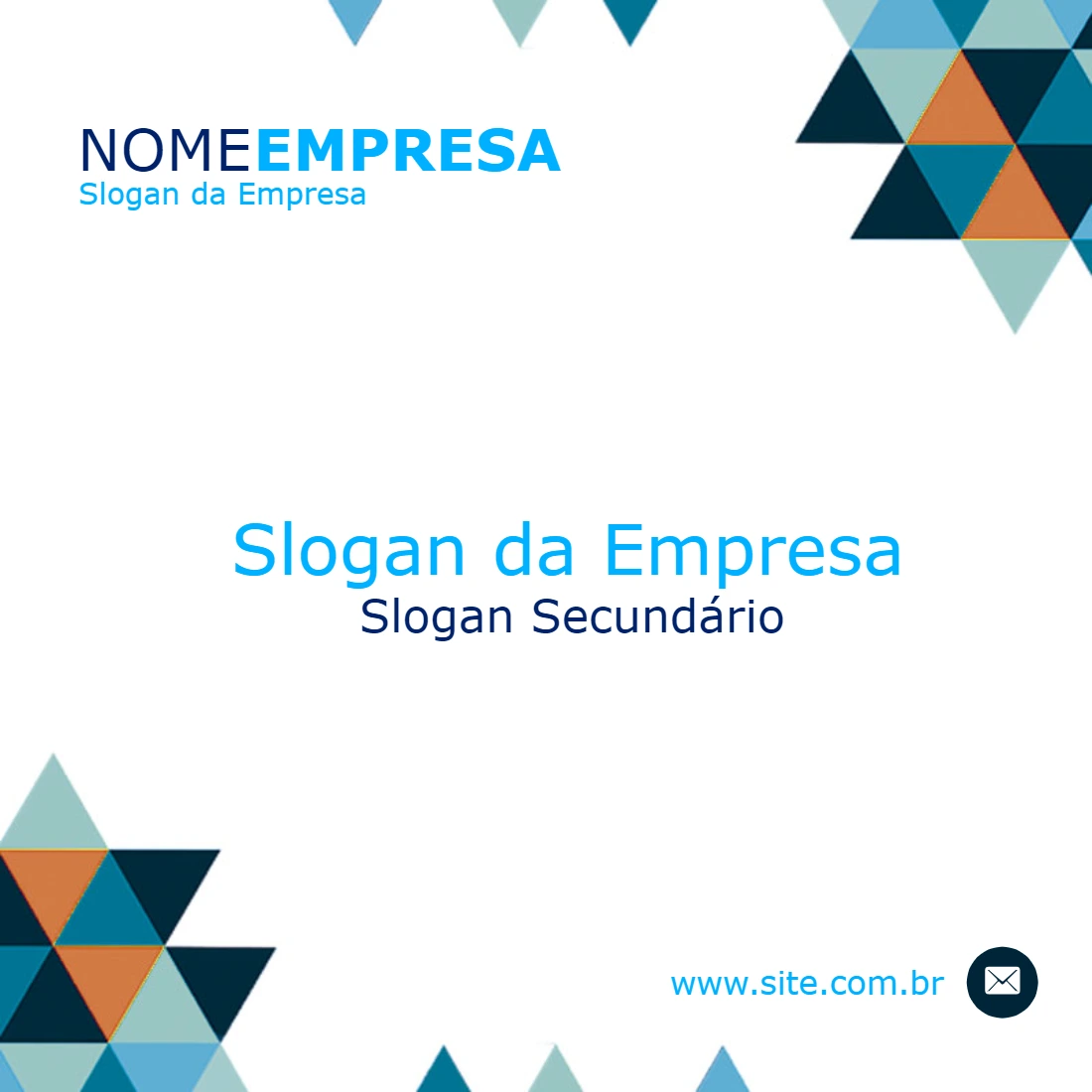 Post Corporativo com Design Geométrico para Editar Online