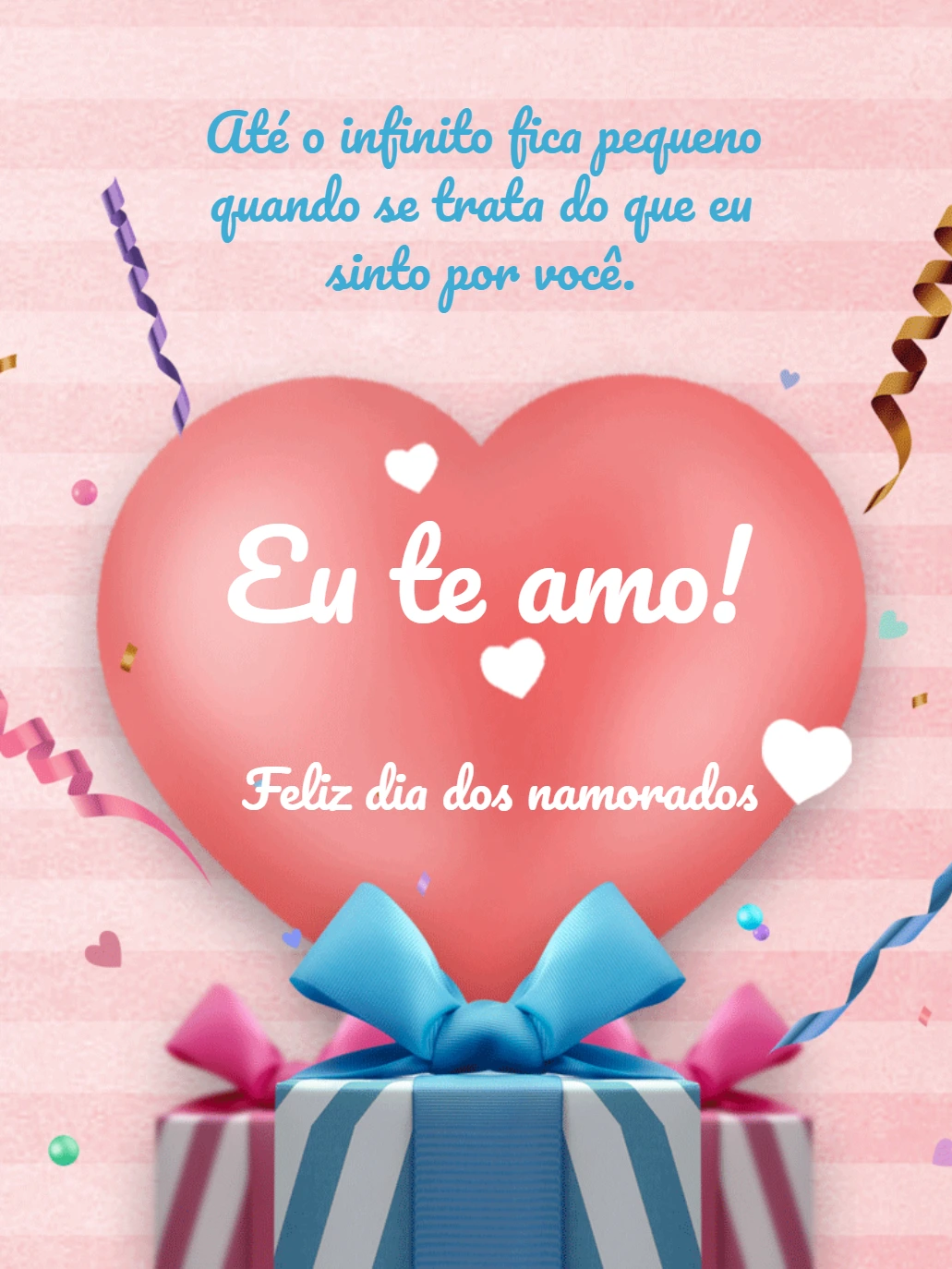 Cartão de Dia dos Namorados com Coração para Editar Online