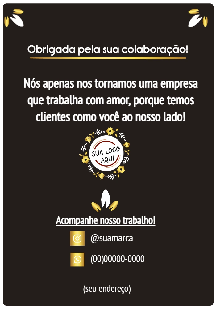 Cartão de Agradecimento Elegante com Logo para Editar Online