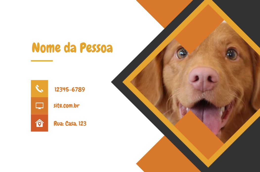 Cartão de Visita Pet Shop Moderno para Editar Online