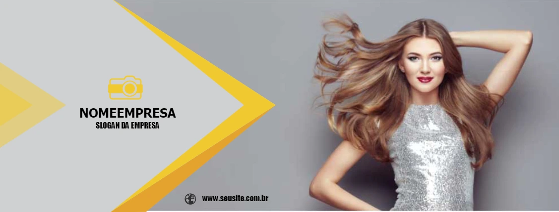Banner para Salão de Beleza com Modelo para Editar Online