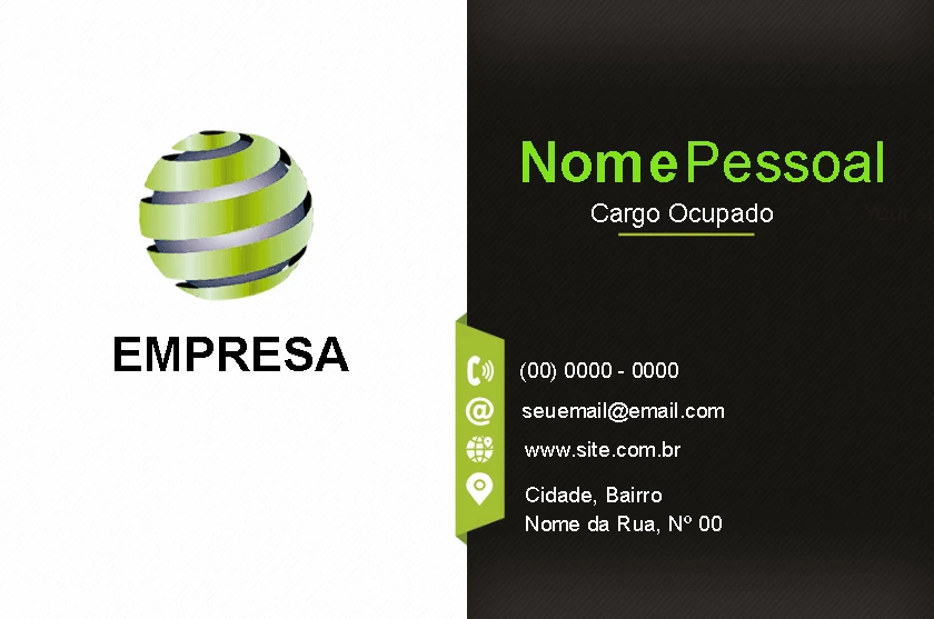 Cartão de Visitas Empresa Abstrato e Moderno para Editar