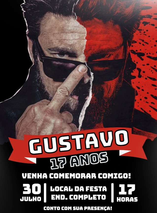 Convite de Aniversário The Boys Editável Online