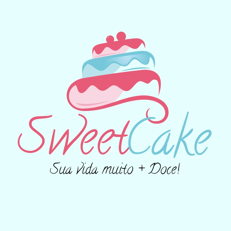 Logo para Confeitaria com Bolo Colorido para Editar Online