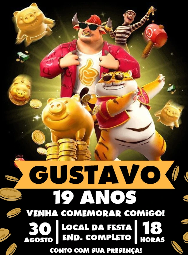 Convite Aniversário Jogo do Tigrinho para Editar Online