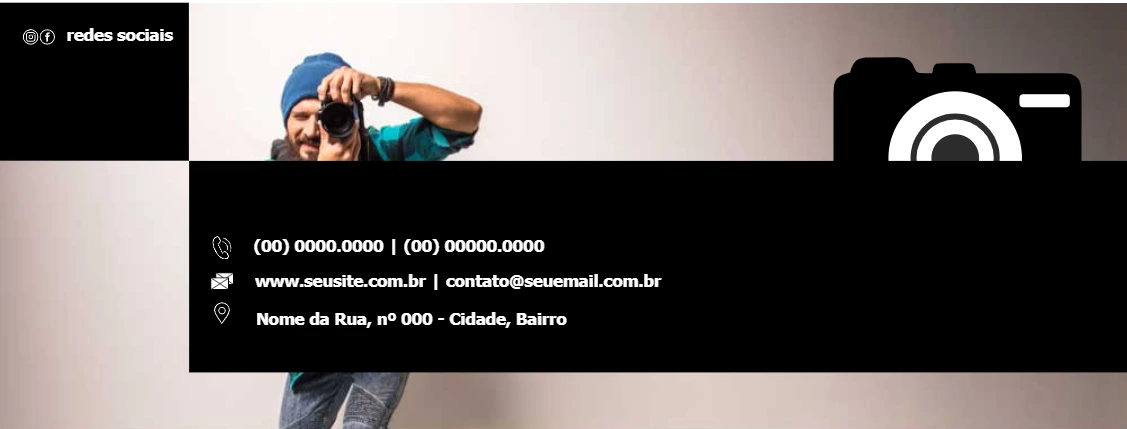 Banner Profissional para Fotógrafos para Editar Online