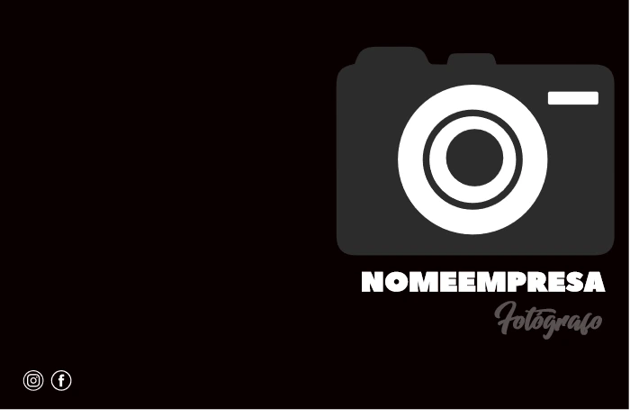 Cartão de Visita Fotógrafo Moderno para Editar Online