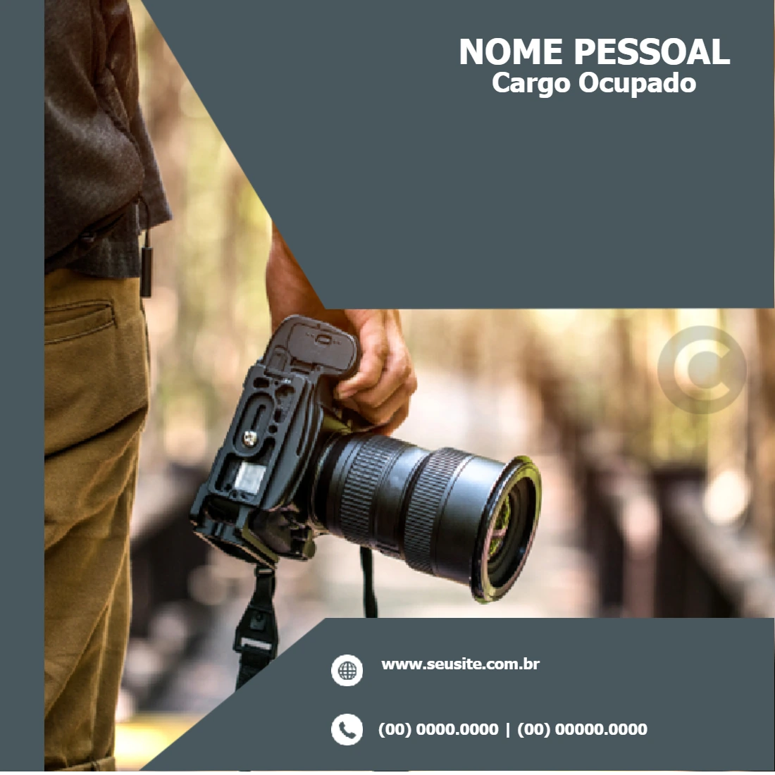 Post para Divulgação de Fotógrafo Editável Online