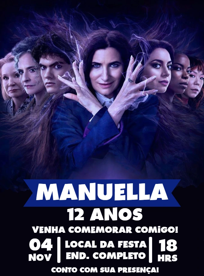 Convite de Aniversário Agatha para Editar e Imprimir Online