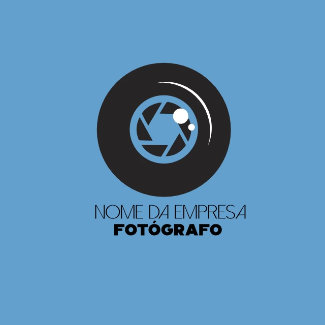 Logo para Fotógrafo Editável Online com Ícone de Câmera