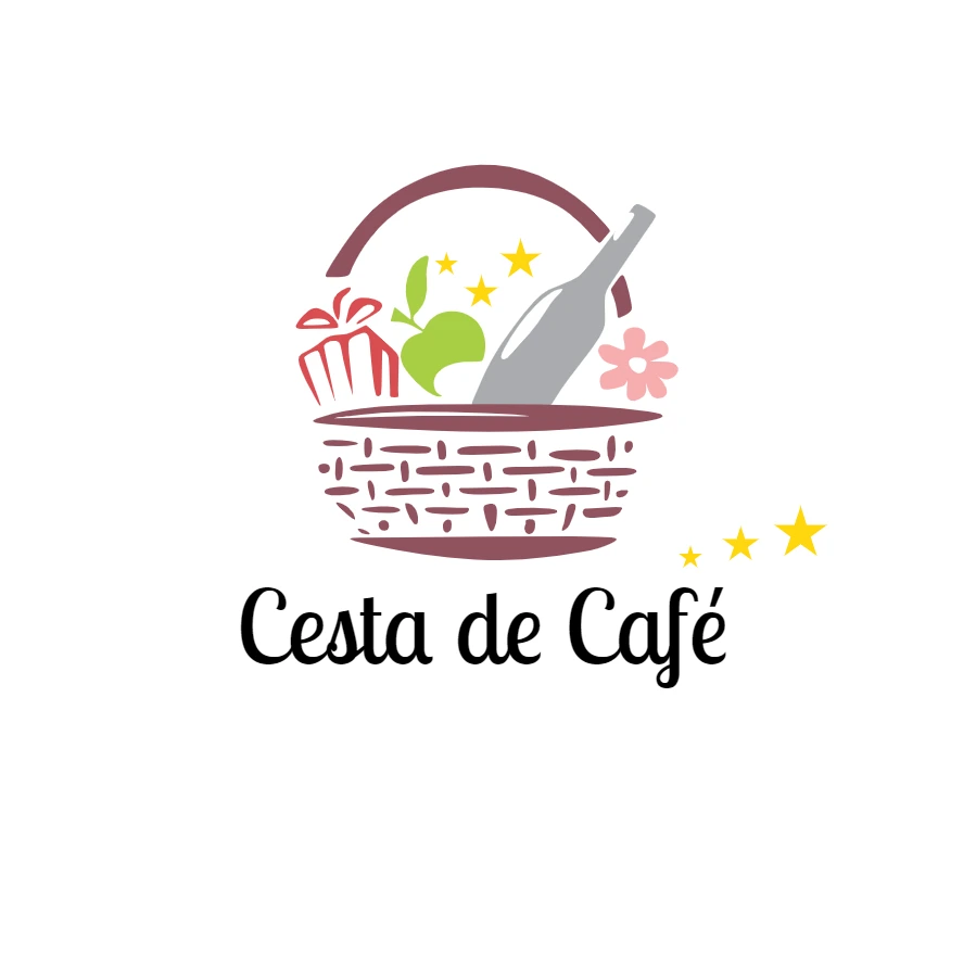 Logo Cesta de Café Editável Online para Baixar