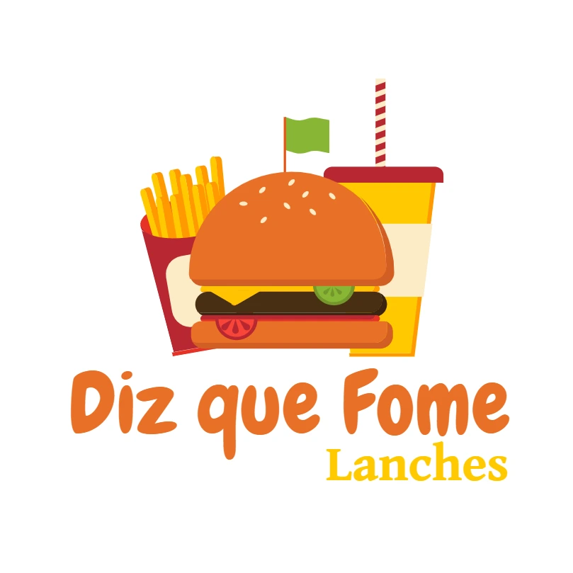 Logo para Lanchonete com Hambúrguer para Editar Online