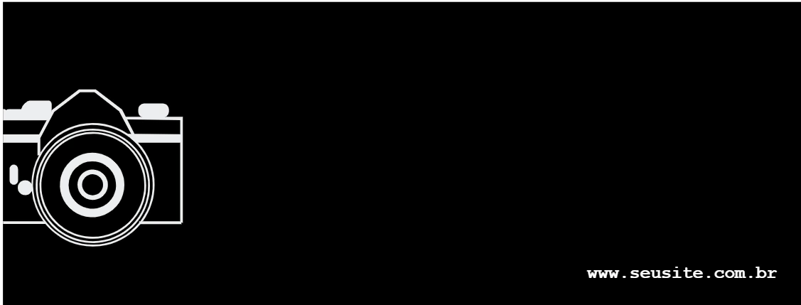 Banner Editável Online para Fotógrafos com Ícone de Câmera