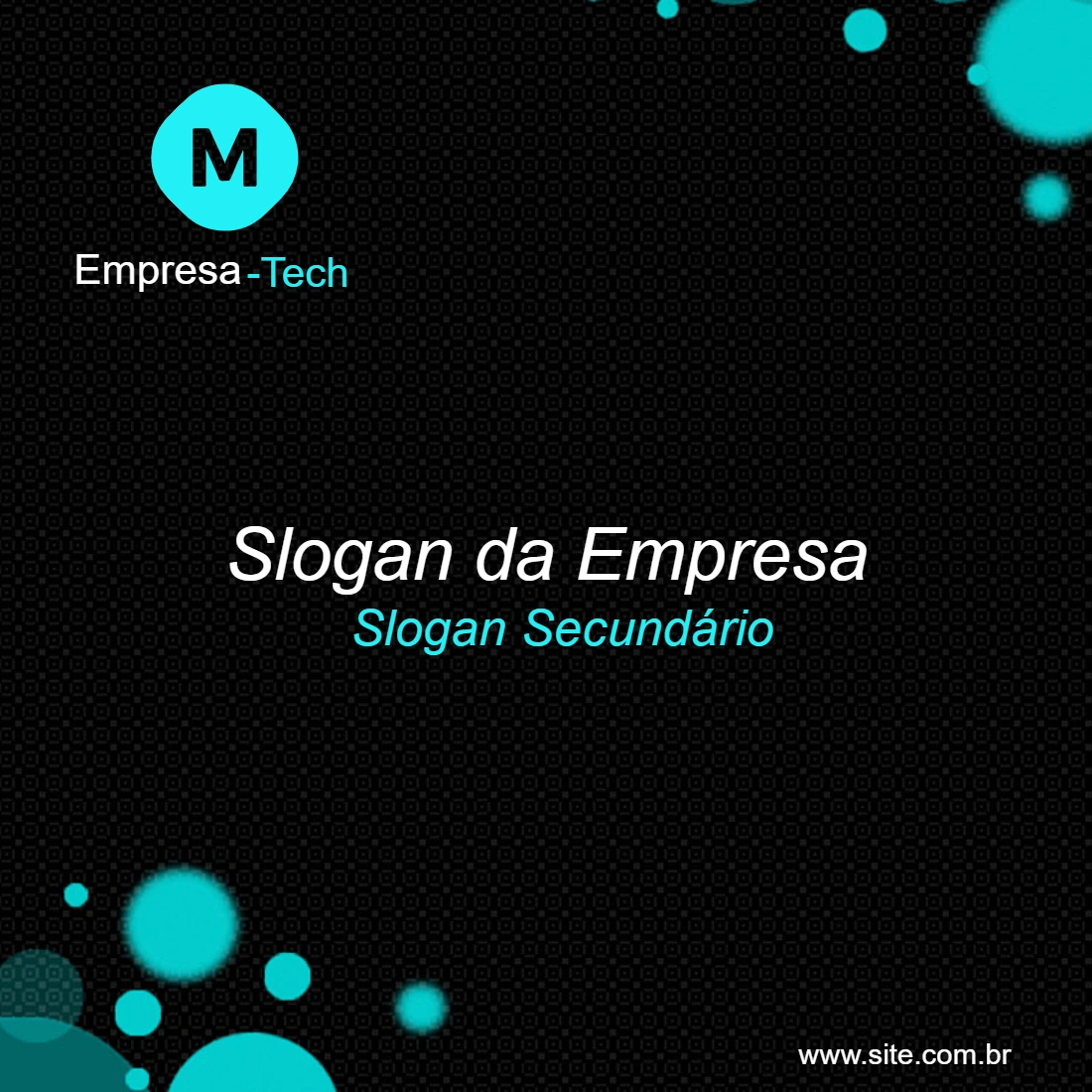 Post Corporativo com Letra M Editável para Empresas