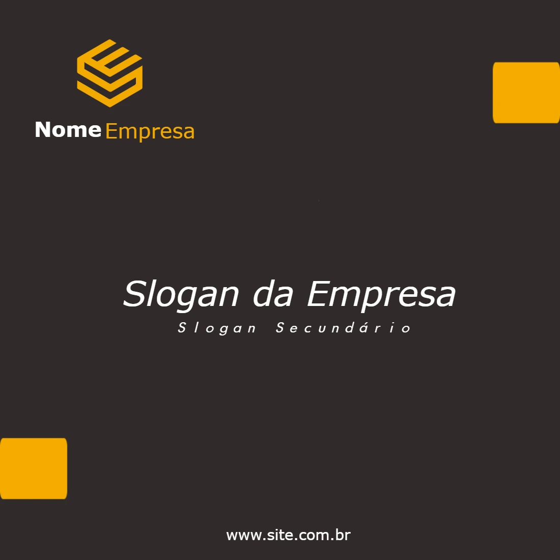 Post Corporativo Abstrato com Logo para Editar Online