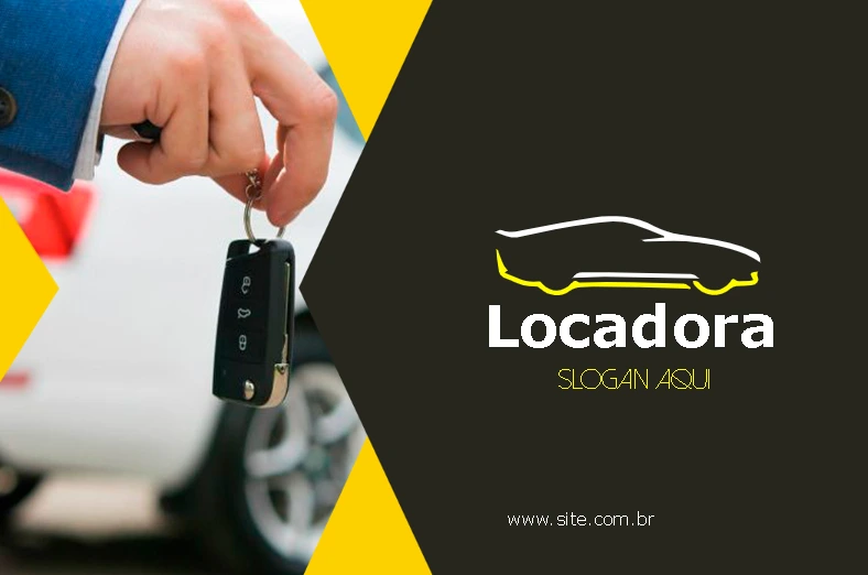 Cartão de Visita Locadora de Veículos Moderno para Editar Online